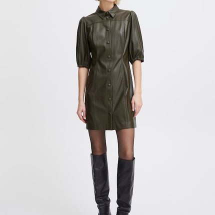 UNICORN Women's dress leather black green xs s m l xl