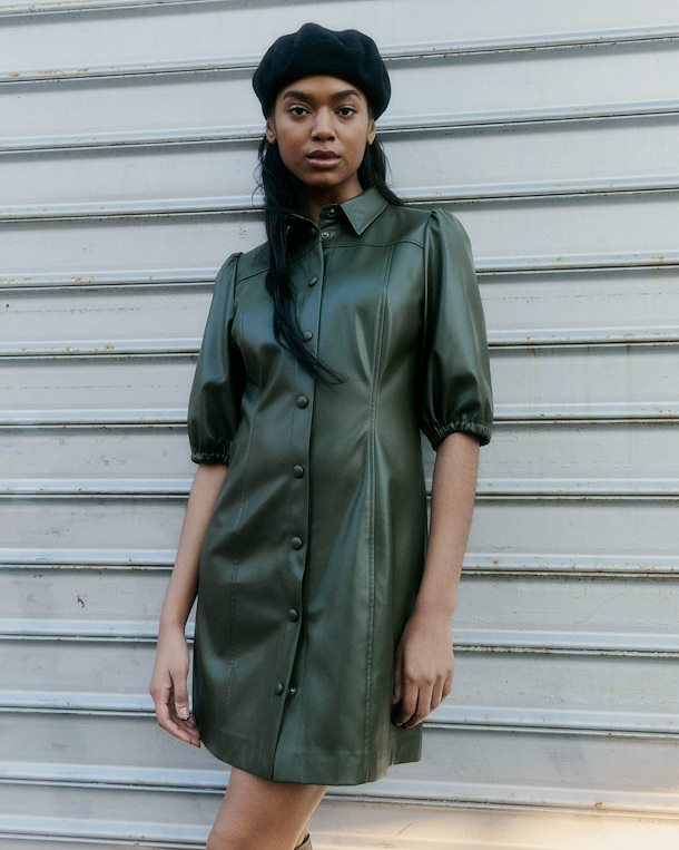 UNICORN Women's dress leather black green xs s m l xl