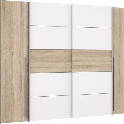 UNICORN Wardrobe country modern oak light brown dark brown Width 270.3 cm Depth 61 cm Height 210 cm