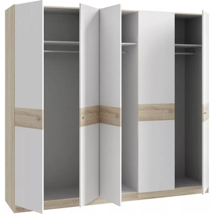 UNICORN Wardrobe modern white oak light brown Width 225 cm Depth 54.2 cm Height 210.5 cm