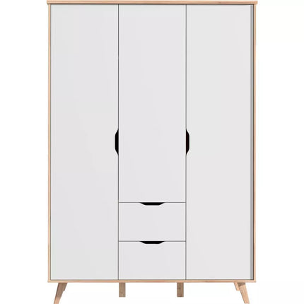UNICORN Wardrobe modern matt white oak brown Width 139.4 cm Depth 52.7 cm Height 201.5 cm