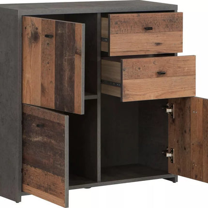 UNICORN Sideboard wall unit modern brown Width 77.2 cm Depth 29.6 cm Height 77.5 cm