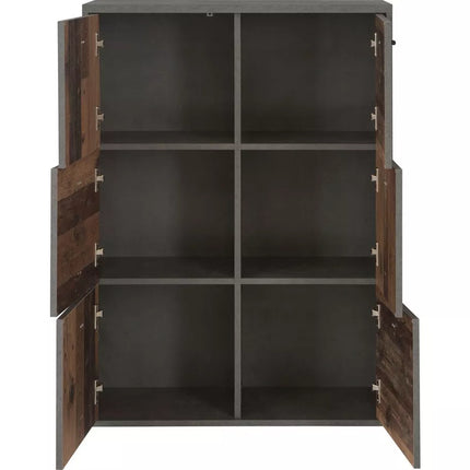 UNICORN Sideboard wall unit modern white brown Width 77.2 cm Depth 29.6 cm Height 112.7 cm