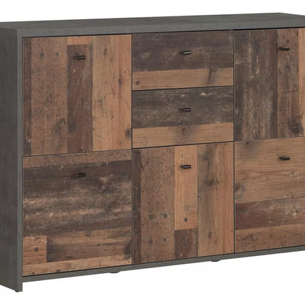 UNICORN Sideboard wall unit modern brown white Width 114.1 cm Depth 29.6 cm Height 77.5 cm
