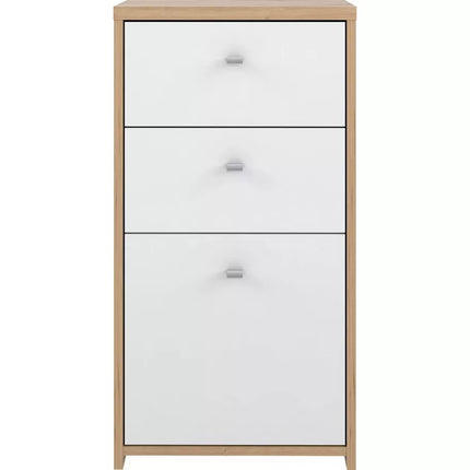 UNICORN Bedside tables white brown Width 40.3 cm Depth 29.6 cm Height 77.5 cm