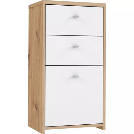 UNICORN Bedside tables white brown Width 40.3 cm Depth 29.6 cm Height 77.5 cm