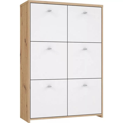 UNICORN Sideboard wall unit modern white brown Width 77.2 cm Depth 29.6 cm Height 112.7 cm