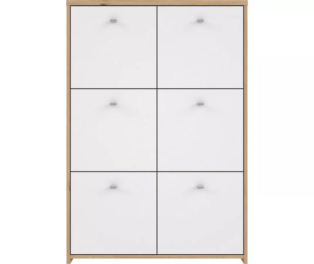 UNICORN Sideboard wall unit modern white brown Width 77.2 cm Depth 29.6 cm Height 112.7 cm