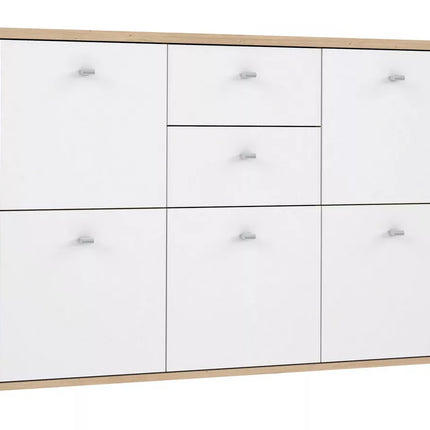 UNICORN Sideboard wall unit modern brown white Width 114.1 cm Depth 29.6 cm Height 77.5 cm