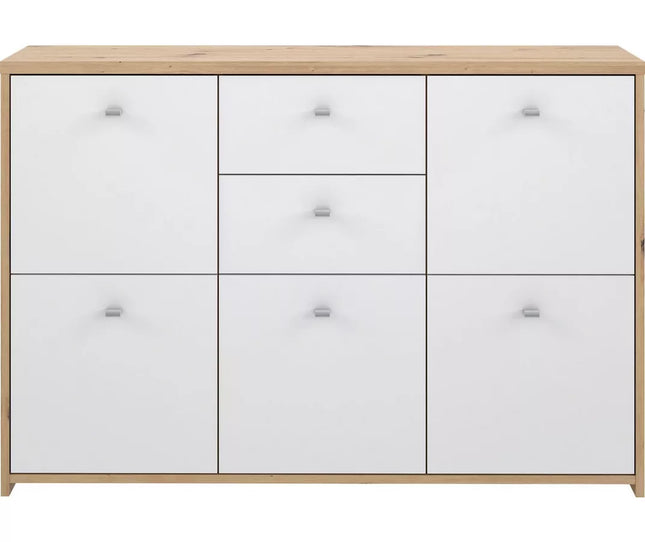 UNICORN Sideboard wall unit modern brown white Width 114.1 cm Depth 29.6 cm Height 77.5 cm