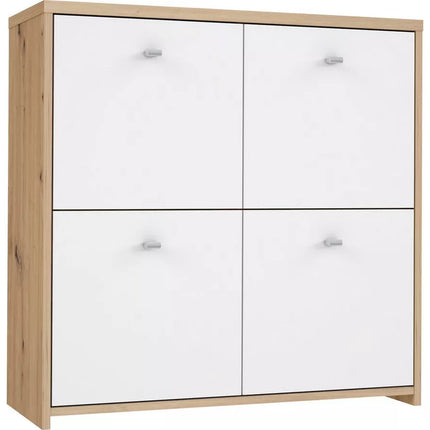 UNICORN Dresser white brown dark gray Width 77.2 cm Depth 29.6 cm Height 77.5 cm