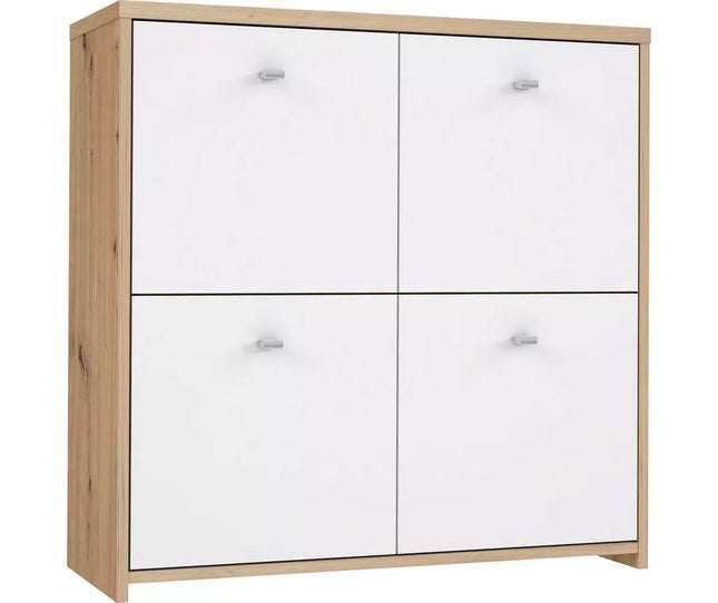 UNICORN Dresser white brown dark gray Width 77.2 cm Depth 29.6 cm Height 77.5 cm