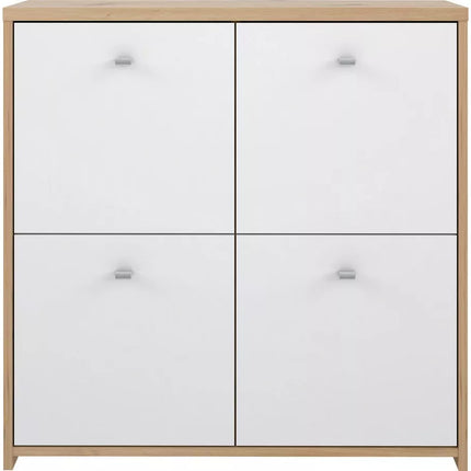 UNICORN Dresser white brown dark gray Width 77.2 cm Depth 29.6 cm Height 77.5 cm