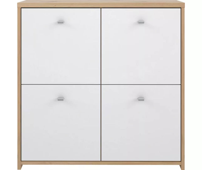 UNICORN Dresser white brown dark gray Width 77.2 cm Depth 29.6 cm Height 77.5 cm