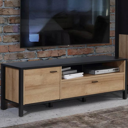 UNICORN TV furniture wall unit black brown Width 151.3 cm Depth 40.2 cm Height 49.9 cm