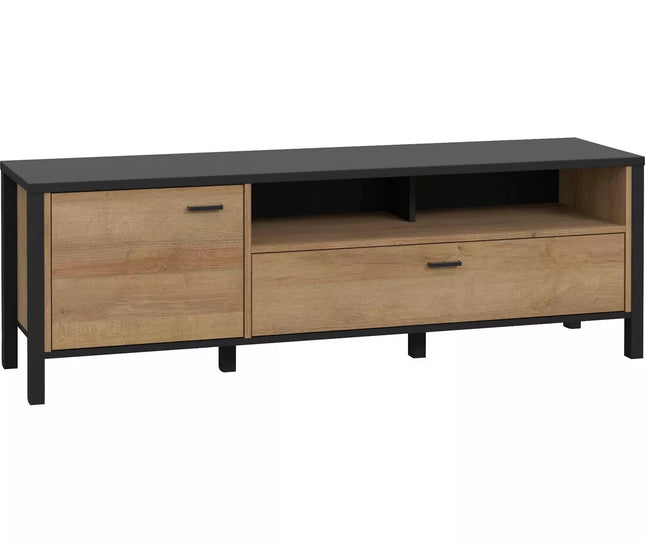UNICORN TV furniture wall unit black brown Width 151.3 cm Depth 40.2 cm Height 49.9 cm