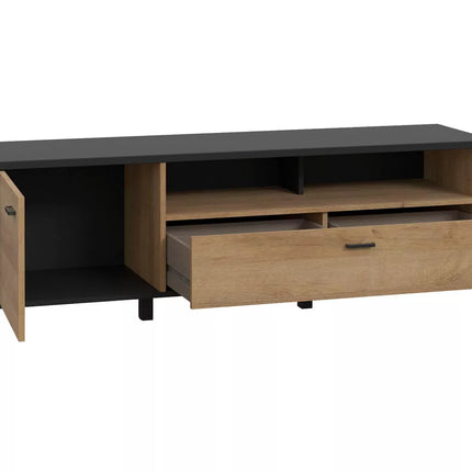 UNICORN TV furniture wall unit black brown Width 151.3 cm Depth 40.2 cm Height 49.9 cm