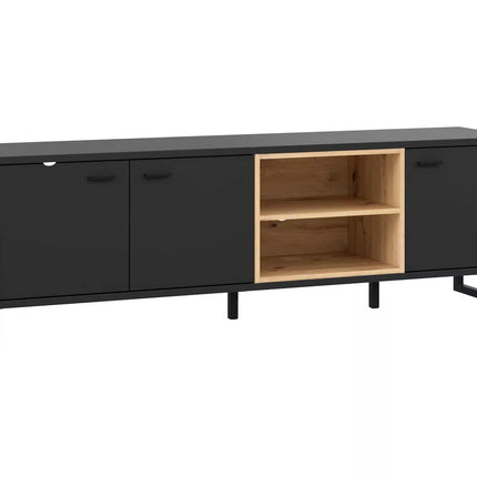UNICORN TV furniture wall unit black brown Width 175 cm Depth 41.5 cm Height 55.2 cm