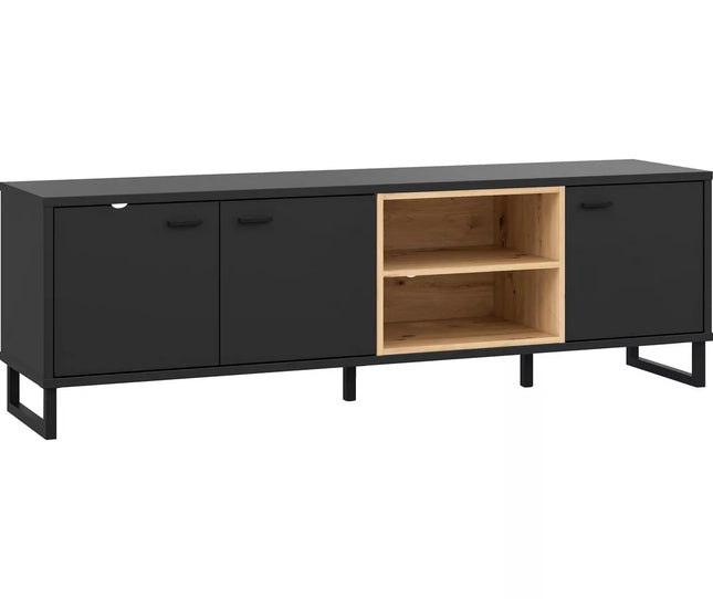 UNICORN TV furniture wall unit black brown Width 175 cm Depth 41.5 cm Height 55.2 cm