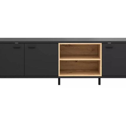 UNICORN TV furniture wall unit black brown Width 175 cm Depth 41.5 cm Height 55.2 cm