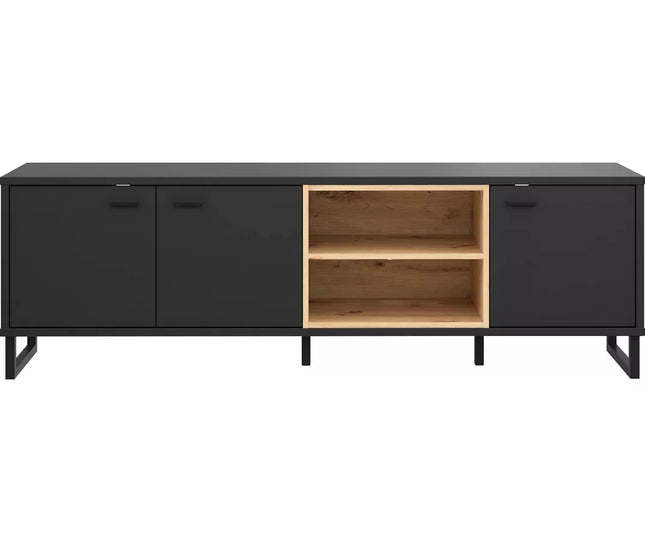 UNICORN TV furniture wall unit black brown Width 175 cm Depth 41.5 cm Height 55.2 cm