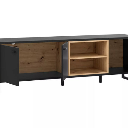 UNICORN TV furniture wall unit black brown Width 175 cm Depth 41.5 cm Height 55.2 cm