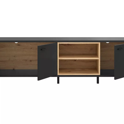 UNICORN TV furniture wall unit black brown Width 175 cm Depth 41.5 cm Height 55.2 cm