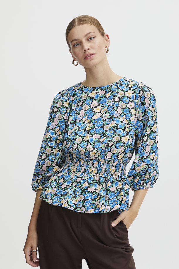 UNICORN Women's blouse blue floral xs s m l xl