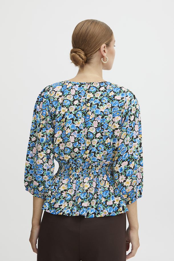 UNICORN Women's blouse blue floral xs s m l xl