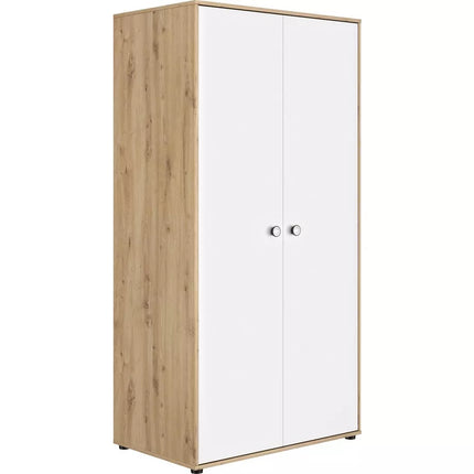 UNICORN Wardrobe white brown Width 93 cm Depth 56 cm Height 184 cm