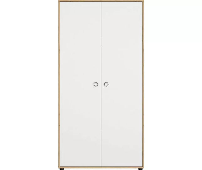 UNICORN Wardrobe white brown Width 93 cm Depth 56 cm Height 184 cm