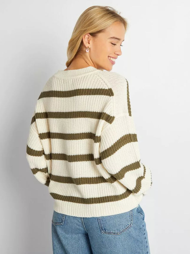 UNICORN Women's sweater striped beige pink green orange black s m l xl