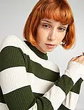 UNICORN Women's sweater striped red black green xxs xs s m