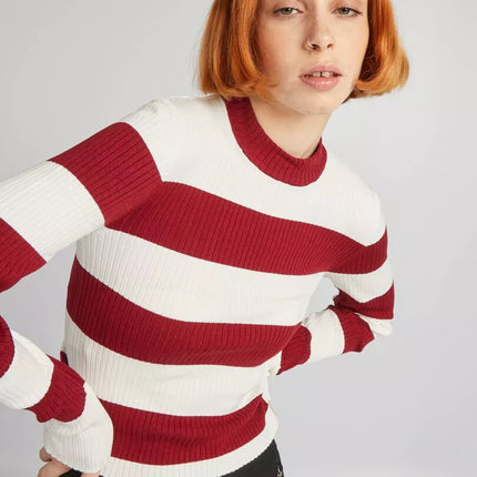 UNICORN Women's sweater striped red black green xxs xs s m