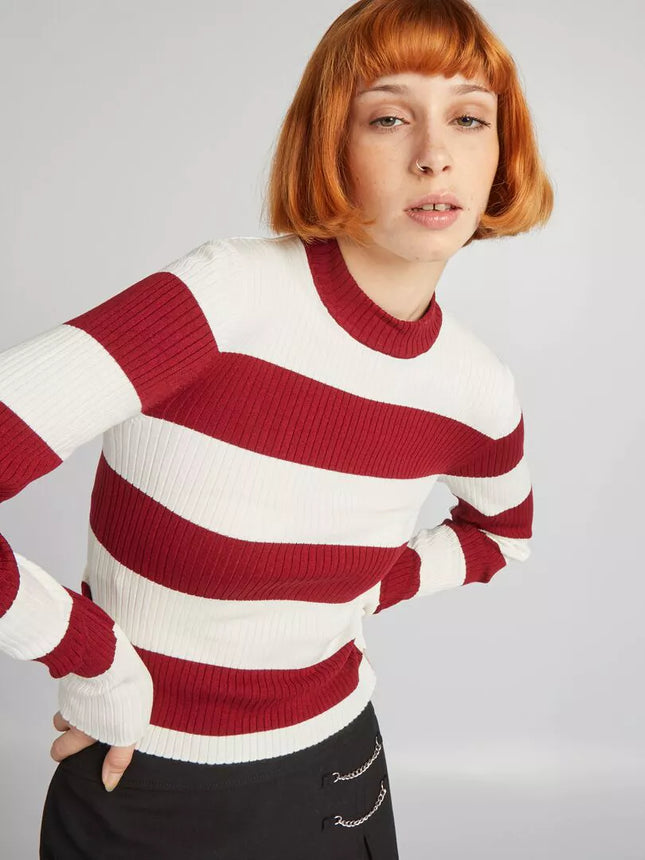 UNICORN Women's sweater striped red black green xxs xs s m