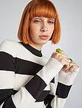 UNICORN Women's sweater striped red black green xxs xs s m