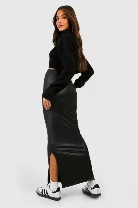 UNICORN Women's long leather skirt black xs s m l xl xxl