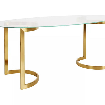 UNICORN Dining table gold color Width 160 cm Depth 90 cm Height 76.5 cm