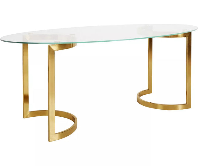 UNICORN Dining table gold color Width 160 cm Depth 90 cm Height 76.5 cm