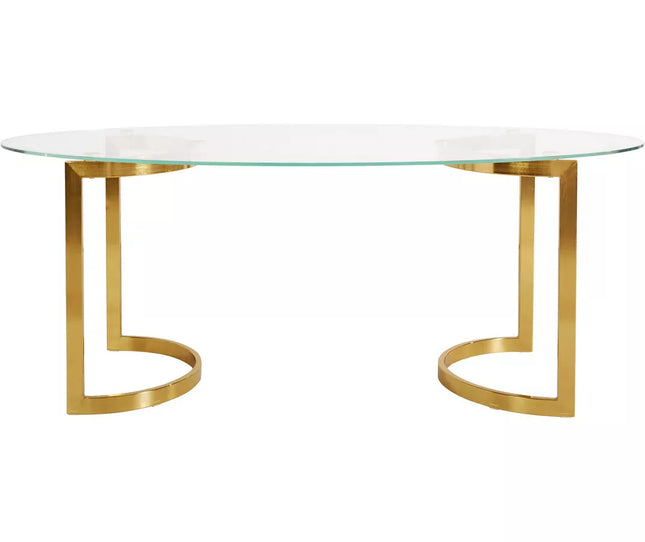 UNICORN Dining table gold color Width 160 cm Depth 90 cm Height 76.5 cm