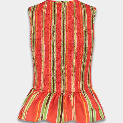 Harper & Yve Cindy top multi stripe red