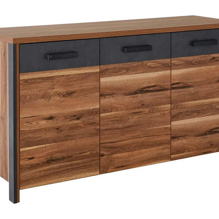 UNICORN Sideboard wall unit modern dark gray brown Width 142 cm Depth 44 cm Height 80.5 cm