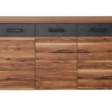 UNICORN Sideboard wall unit modern dark gray brown Width 142 cm Depth 44 cm Height 80.5 cm