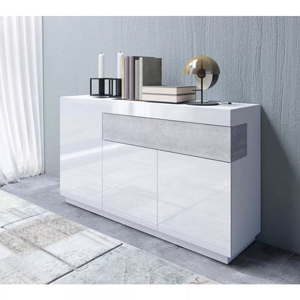 UNICORN Sideboard wall unit modern black white gray brown 150 cm