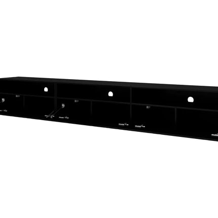 UNICORN TV furniture wall unit high-gloss black Width 270 cm Depth 41 cm Height 42 cm