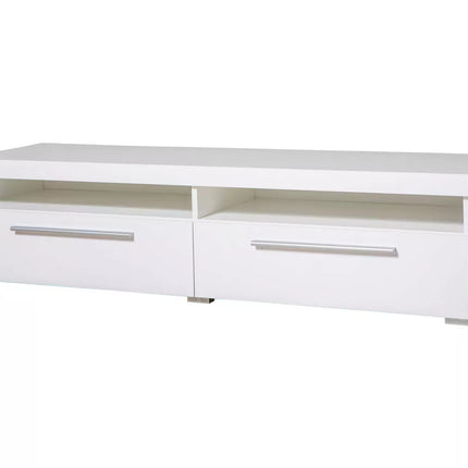 UNICORN TV cabinet wall unit high-gloss white black 140 cm