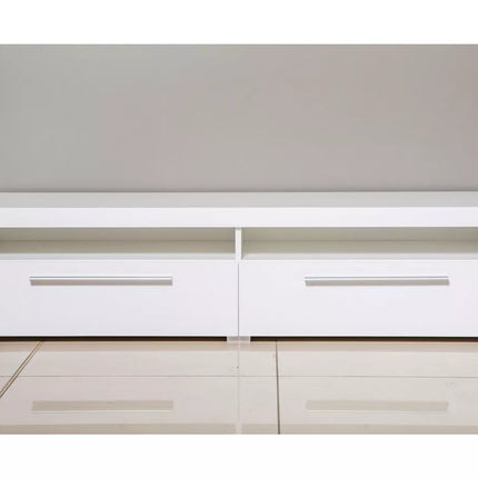 UNICORN TV cabinet wall unit high-gloss white black 140 cm