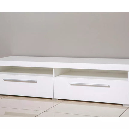 UNICORN TV cabinet wall unit high-gloss white black 140 cm