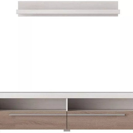 UNICORN TV furniture wall unit white brown 140 cm