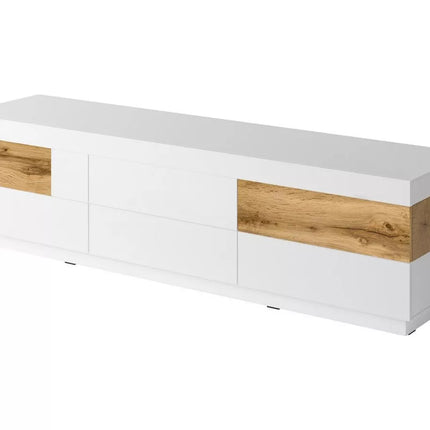 UNICORN TV furniture wall unit modern dark gray high-gloss white Width 206 cm Depth 50.5 cm Height 53.6 cm